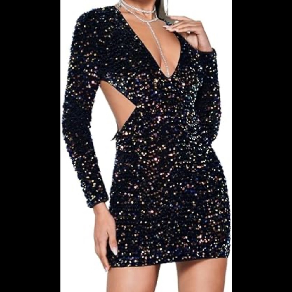 Sequin Black Dress